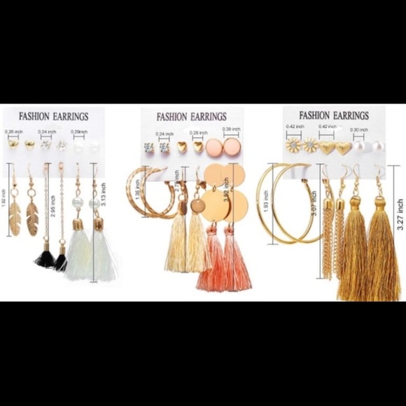 18 pairs of Fashion earrings - Picture 2 of 4